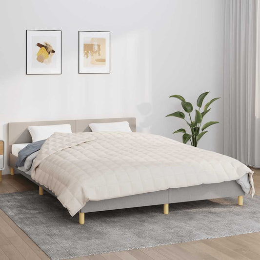 Weighted Blanket Light Cream 220x235 cm King 11 kg Fabric