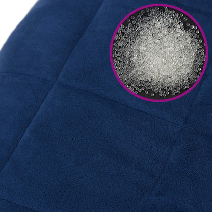Weighted Blanket Blue 155x220 cm 7 kg Fabric