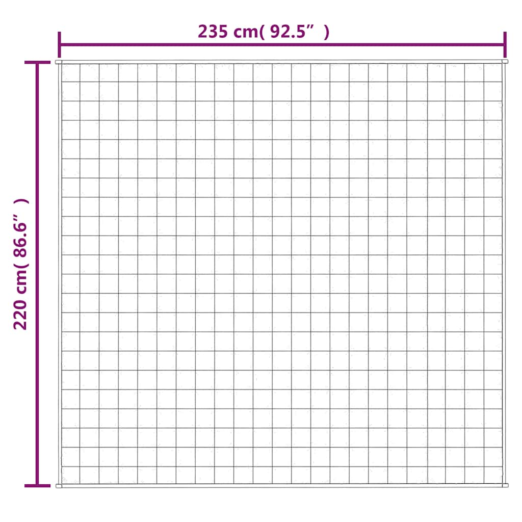 Weighted Blanket Blue 220x235 cm King 11 kg Fabric