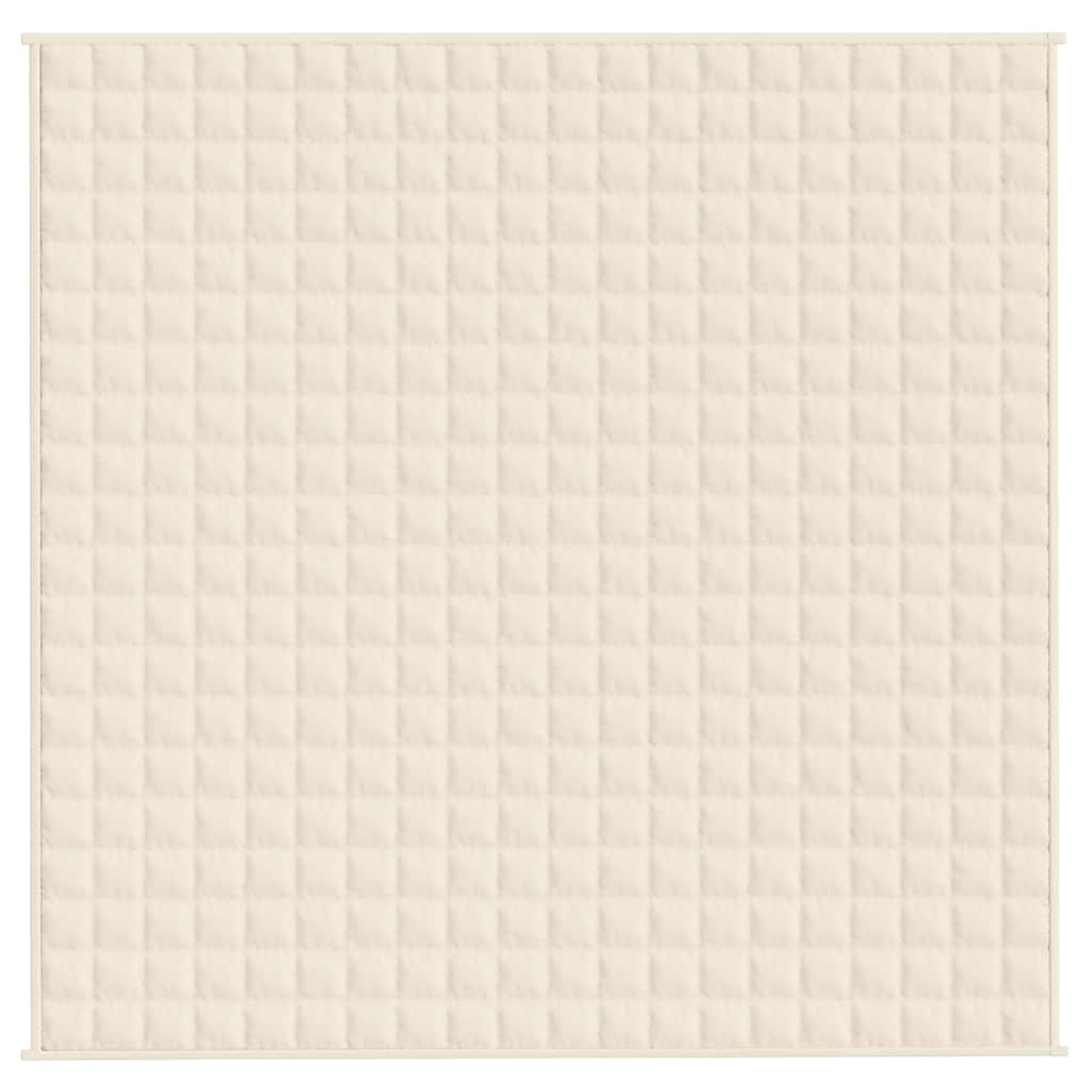Weighted Blanket Light Cream 200x200 cm 9 kg Fabric