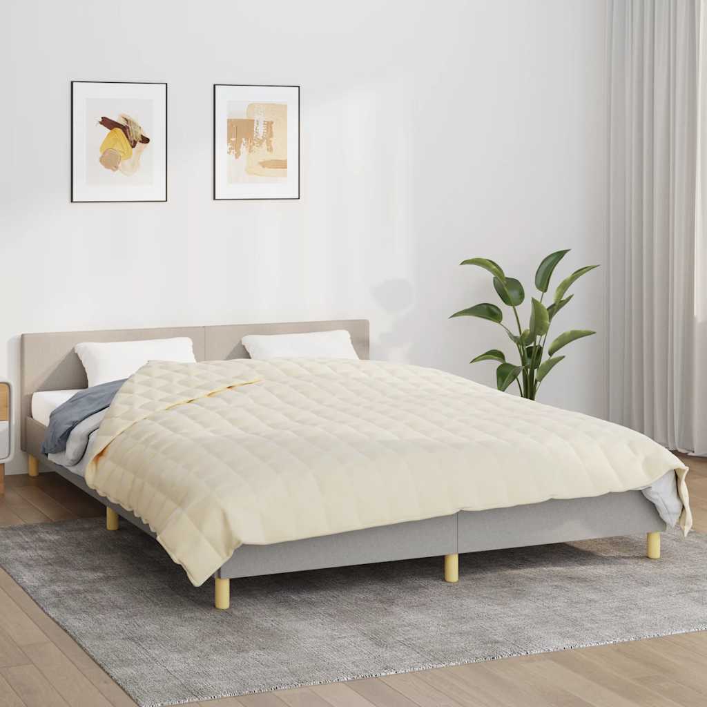 Weighted Blanket Light Cream 200x225 cm 13 kg Fabric