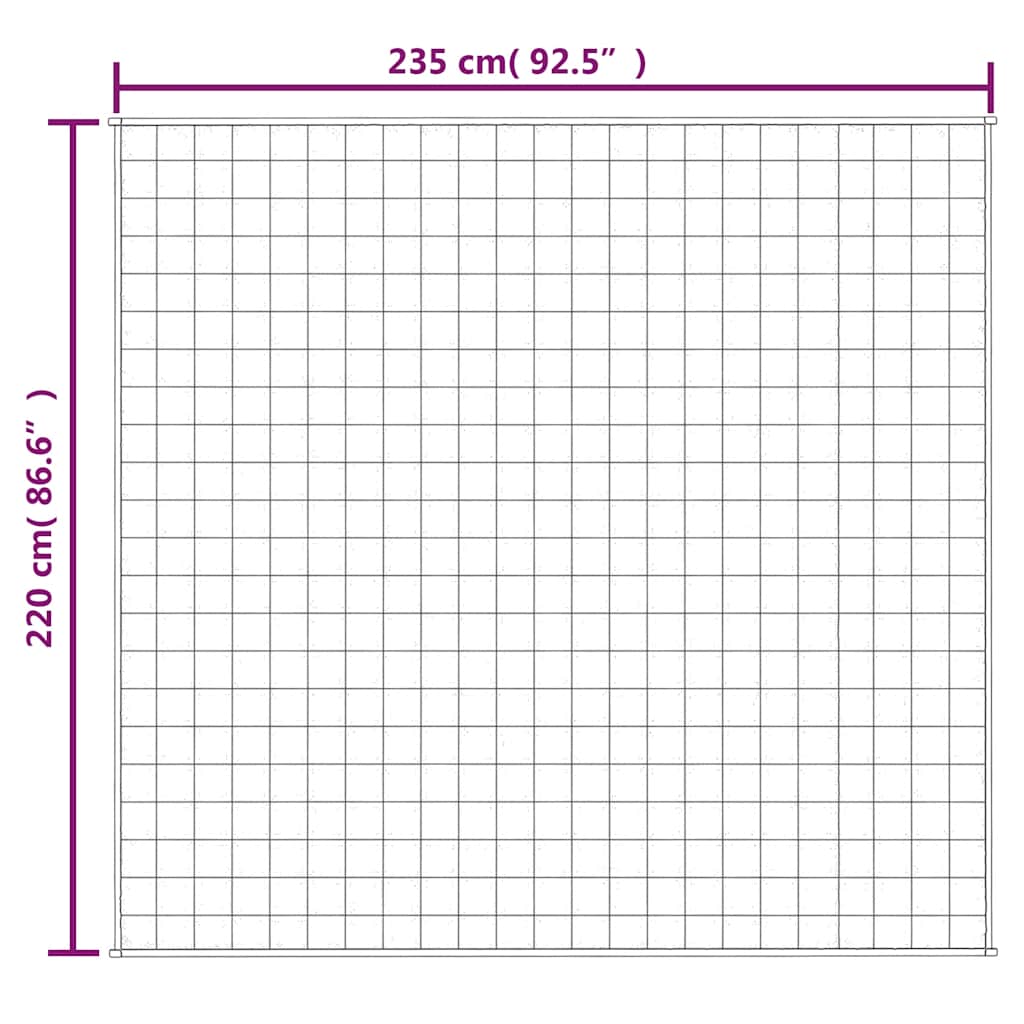 Weighted Blanket Light Cream 220x235 cm King 11 kg Fabric