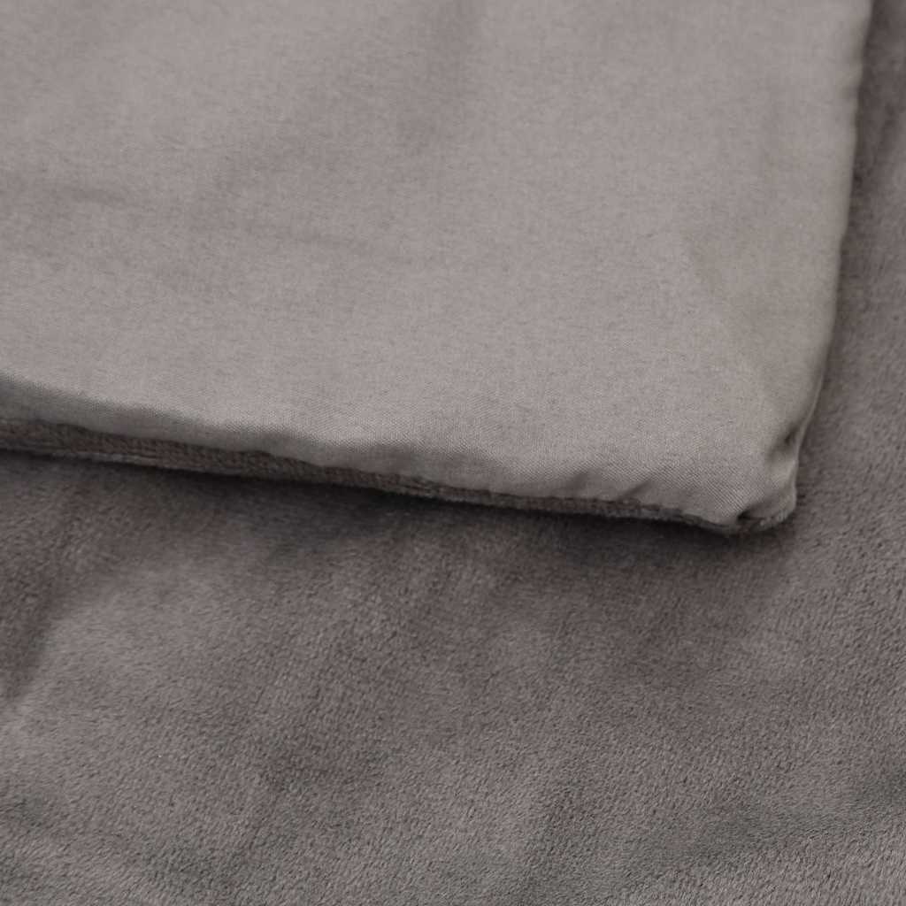 Weighted Blanket with Cover Grey 150x200 cm 7 kg Fabric