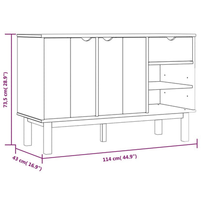 Sideboard "OTTA" 114x43x73,5 cm Solid Wood Pine