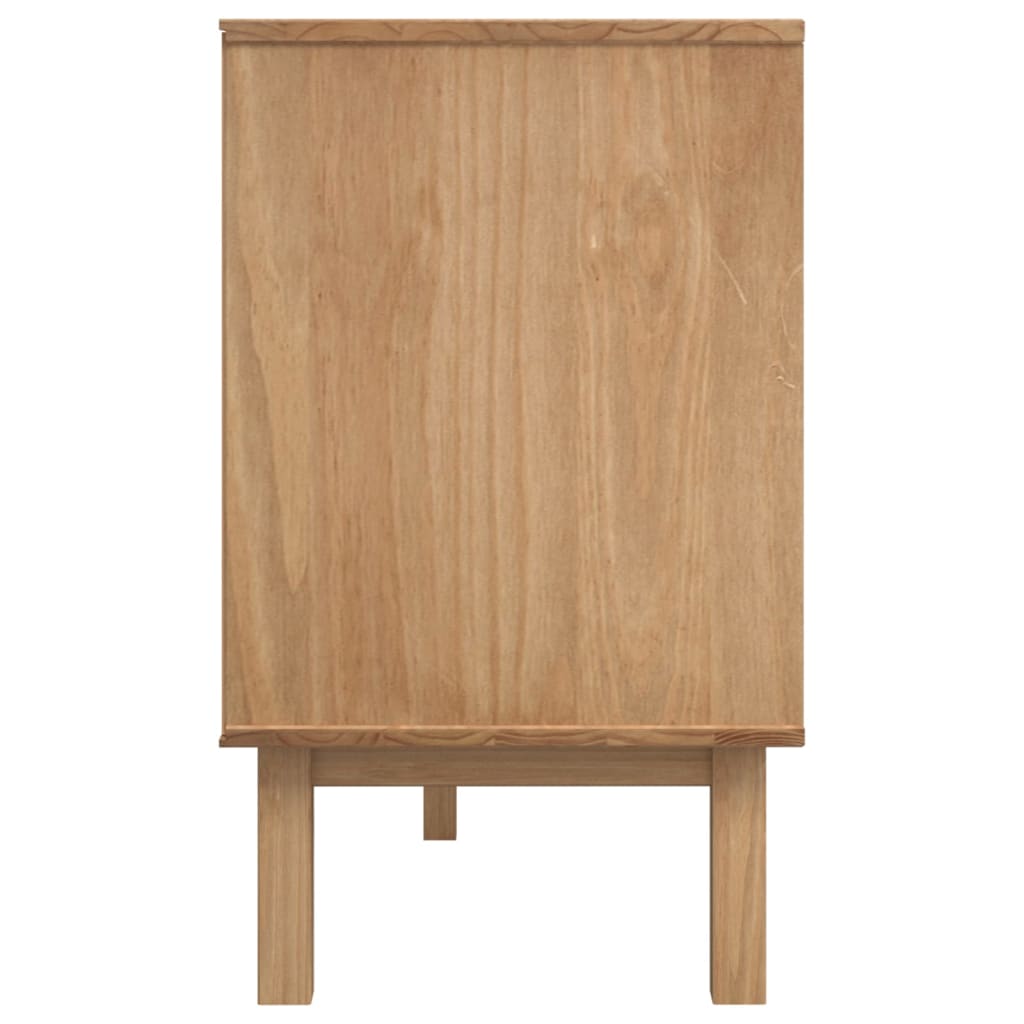 Sideboard "OTTA" Brown and White 114x43x73,5 cm Solid Wood Pine