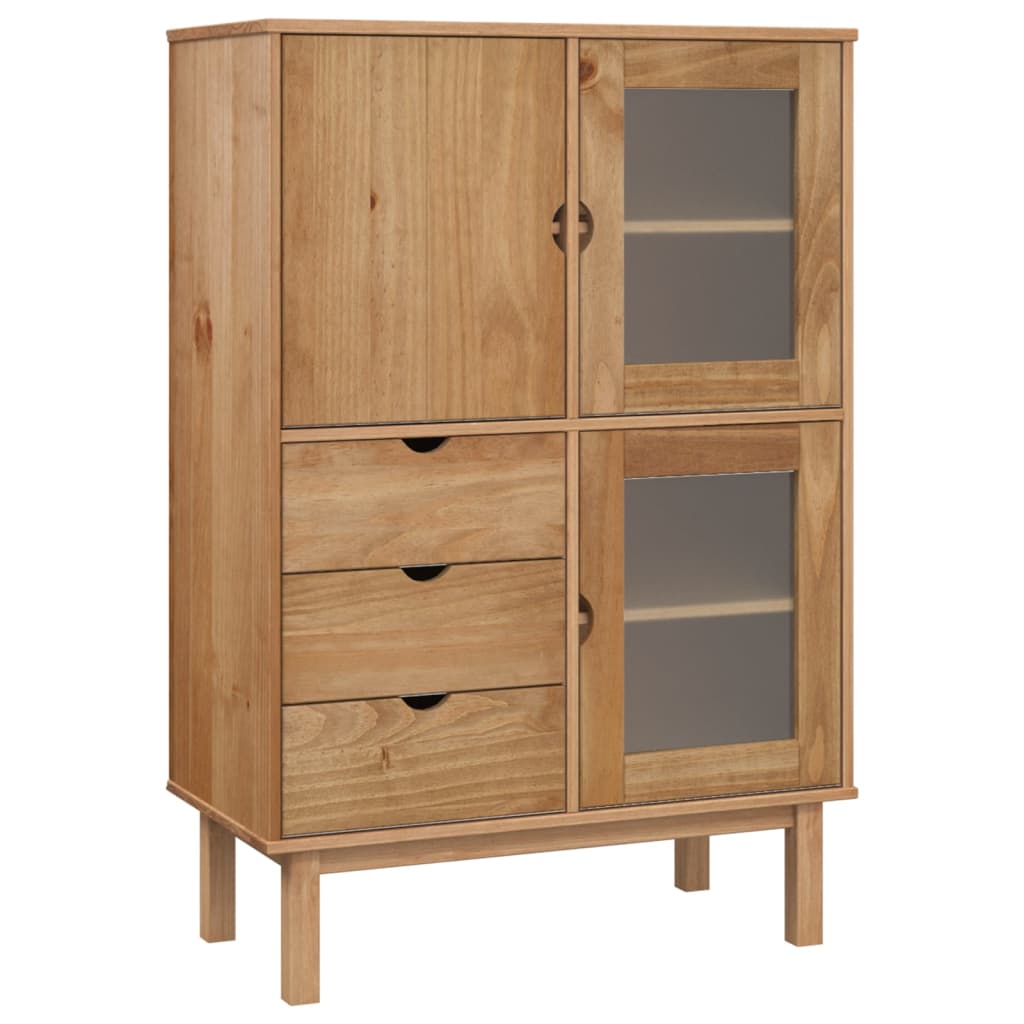 Highboard "OTTA" 85x43x125 cm Solid Wood Pine