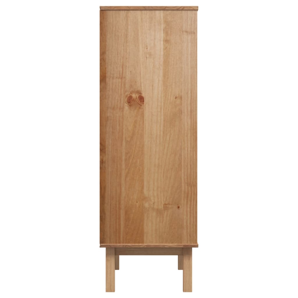 Highboard "OTTA" Brown and Grey 85x43x125 cm Solid Wood Pine