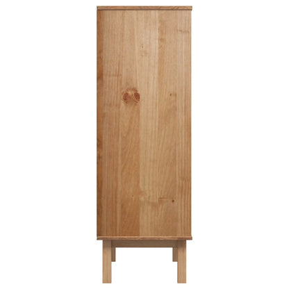 Highboard "OTTA" Brown and Grey 85x43x125 cm Solid Wood Pine