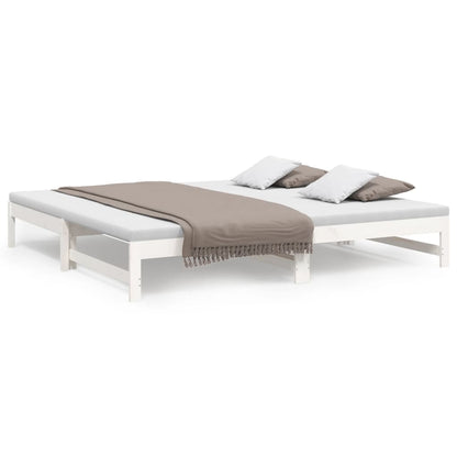 Day Bed | White | Solid pine wood | 2x | Expandable  | Day Bed