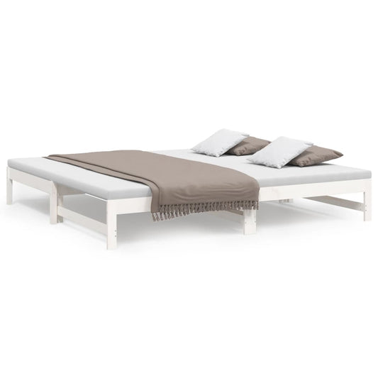 Day Bed | White | Solid pine wood | 2x | Expandable  | Day Bed