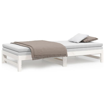 Day Bed | White | Solid pine wood | 2x | Expandable  | Day Bed