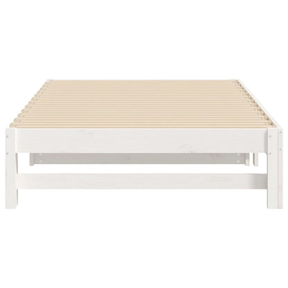 Day Bed | White | Solid pine wood | 2x | Expandable  | Day Bed