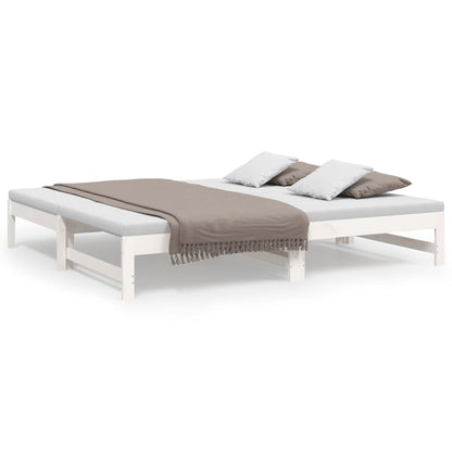 Day Bed | White | Solid pinewood | 2x | Extendable | Day Bed