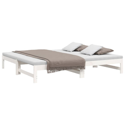Day Bed | White | Solid pinewood | 2x | Extendable | Day Bed
