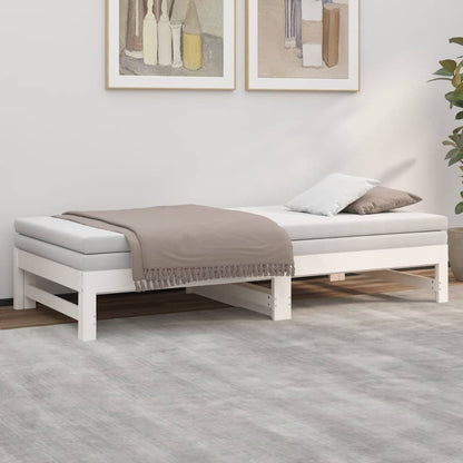 Day Bed | White | Solid pinewood | 2x | Extendable | Day Bed