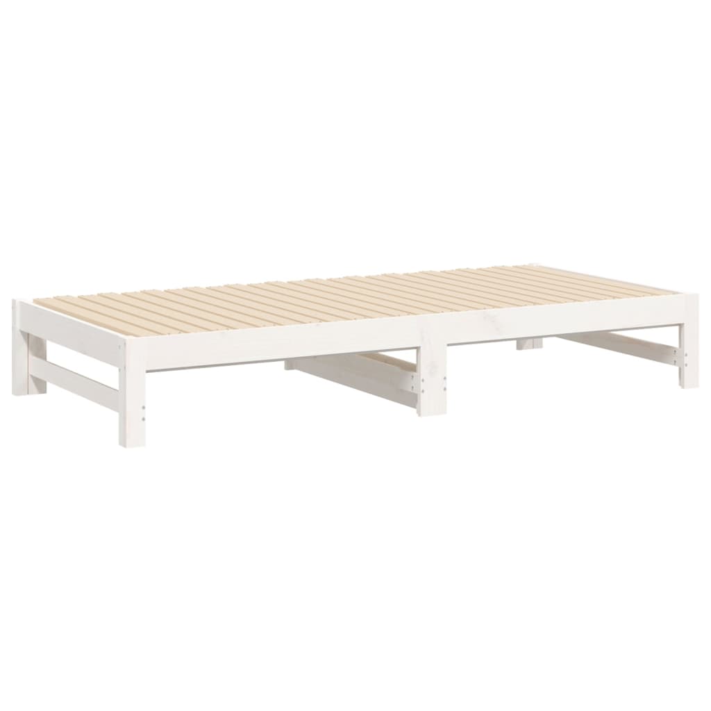 Day Bed | White | Solid pinewood | 2x | Extendable | Day Bed
