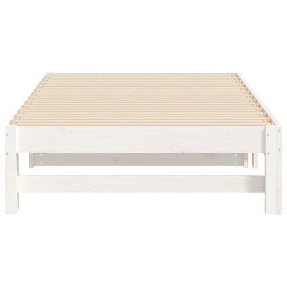 Day Bed | White | Solid pinewood | 2x | Extendable | Day Bed