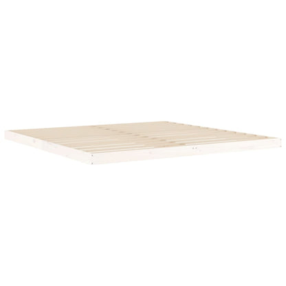 Bed Frame | White | Solid pine wood, Plywood | Double | Durable