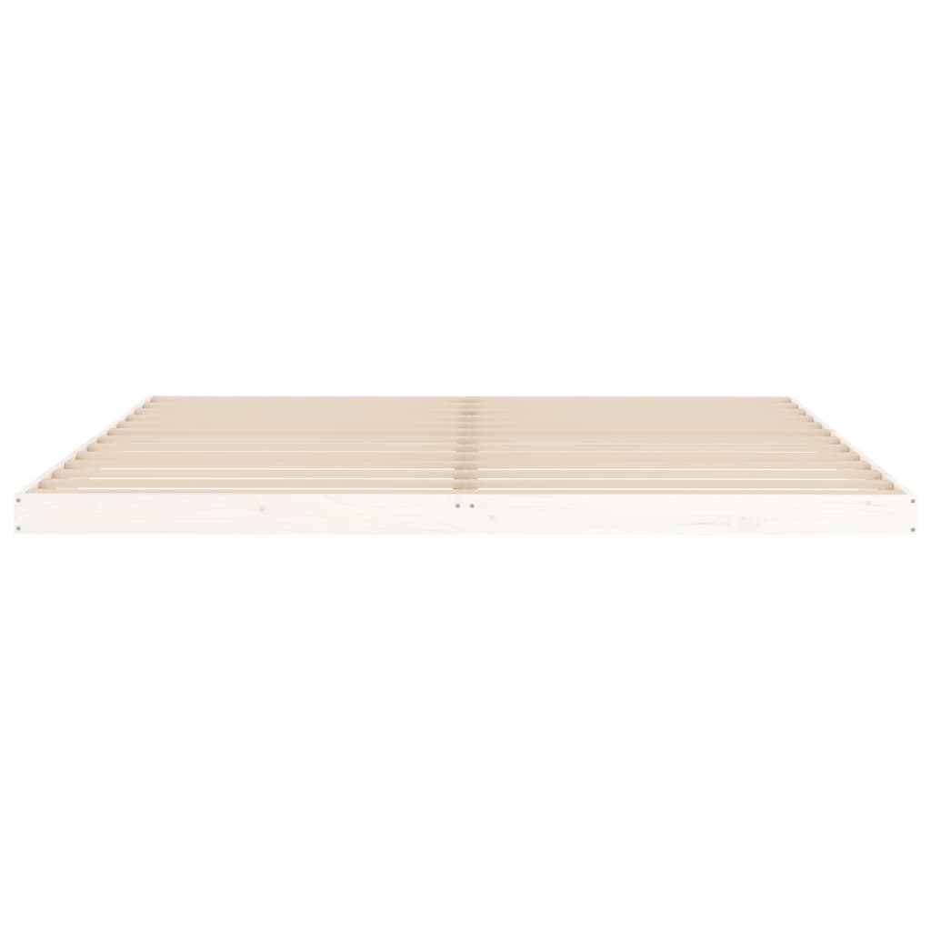 Bed Frame | White | Solid pine wood, Plywood | Double | Durable