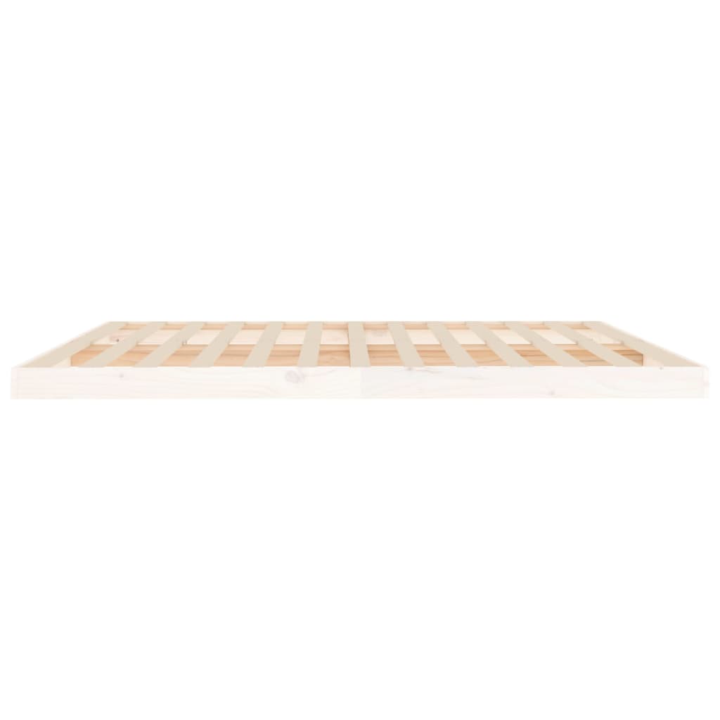 Bed Frame | White | Solid pine wood, Plywood | Double | Durable