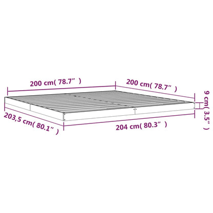 Bed Frame | White | Solid pine wood, Plywood | Double | Durable