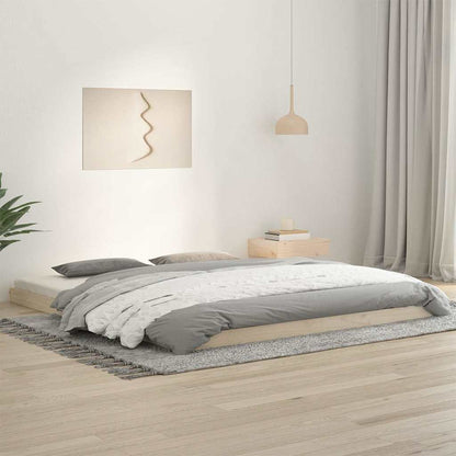 Bed Frame without Mattress 180x200 cm Solid Wood Pine