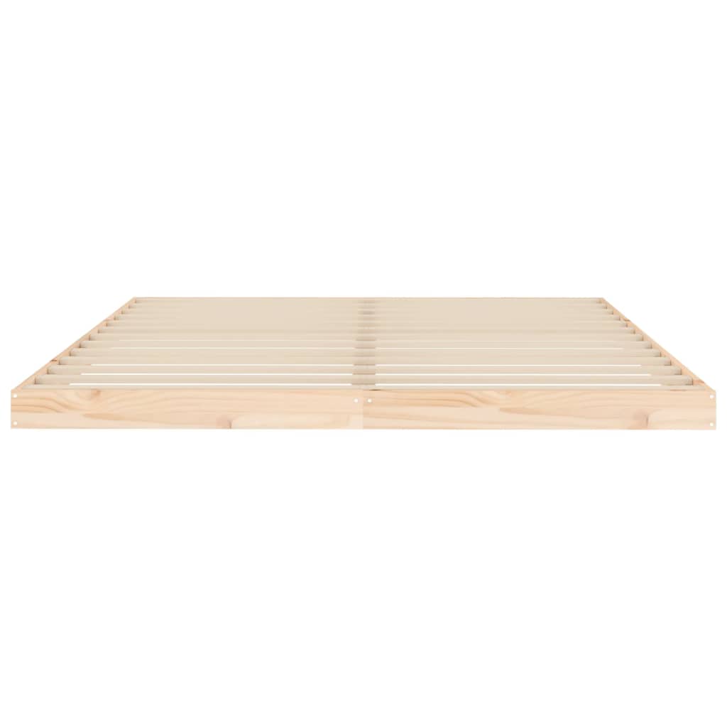 Bed Frame | Natural pine | Solid pine wood and plywood | Standard Double