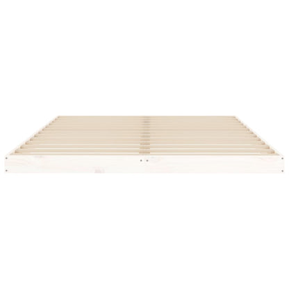 Bed Frame | White | Solid pine wood and plywood | Double | Durable