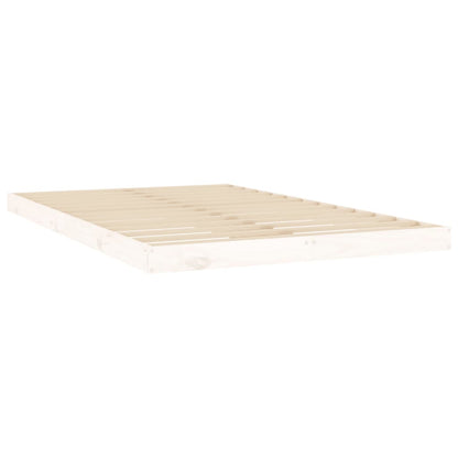 Bed Frame without Mattress White 120x200 cm Solid Wood Pine