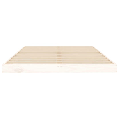 Bed Frame without Mattress White 120x200 cm Solid Wood Pine