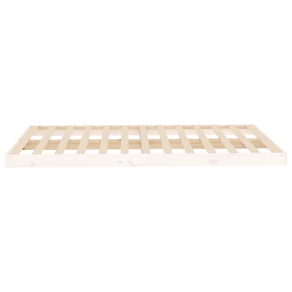 Bed Frame without Mattress White 120x200 cm Solid Wood Pine