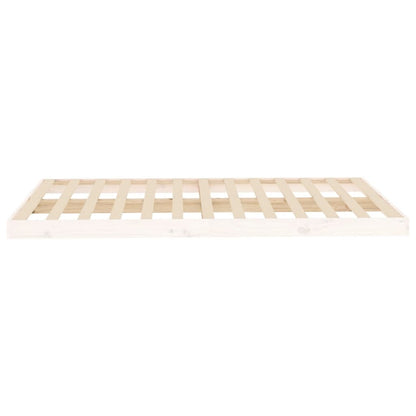 Bed Frame without Mattress White 120x200 cm Solid Wood Pine