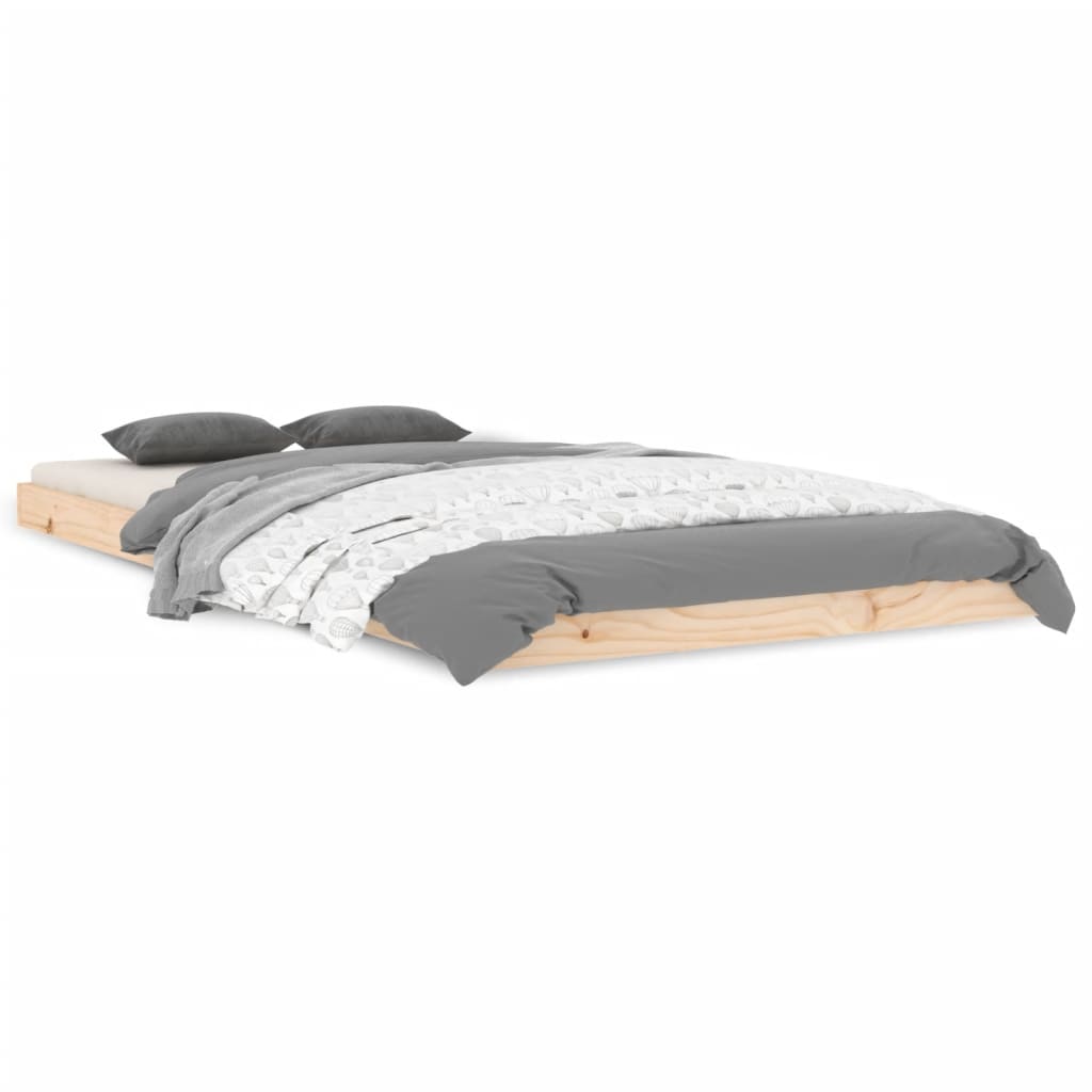 Bed Frame | Natural Pine | Solid wood, Plywood | Single