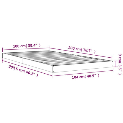 Bed Frame | Natural Pine | Solid wood, Plywood | Single