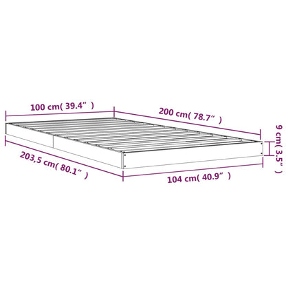 Bed Frame | White | Solid Pine Wood | Single | Durable | Bed Frame