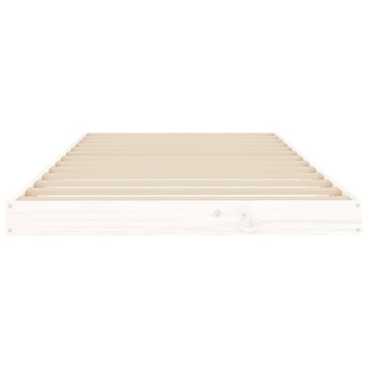 Bed Frame without Mattress White 90x200 cm Solid Wood Pine