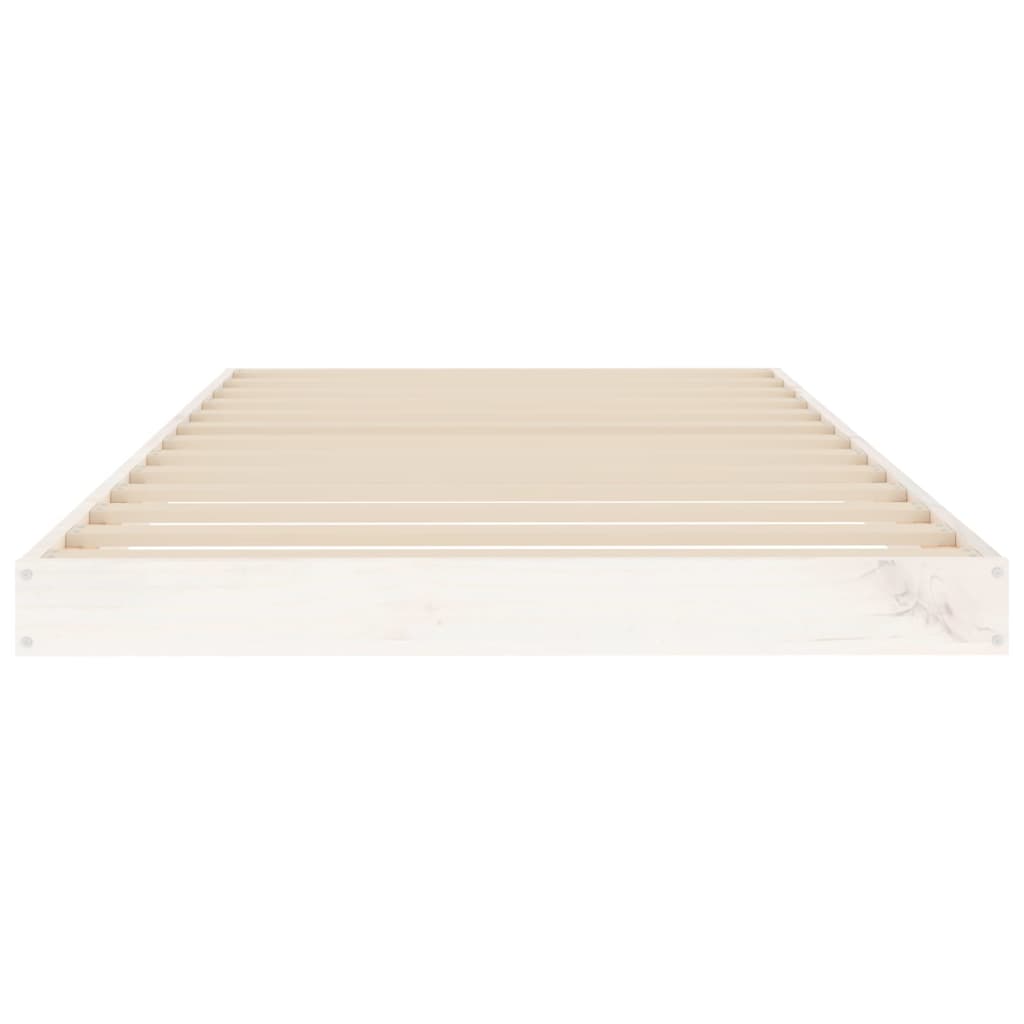 Bed Frame without Mattress White 90x190 cm Single Single Solid Wood Pine