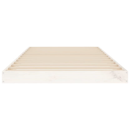 Bed Frame without Mattress White 90x190 cm Single Single Solid Wood Pine