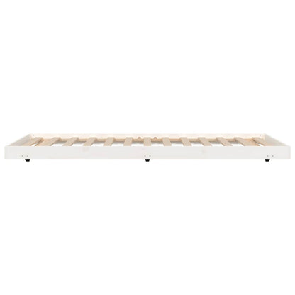 Bed Frame without Mattress White 100x200 cm Solid Wood Pine