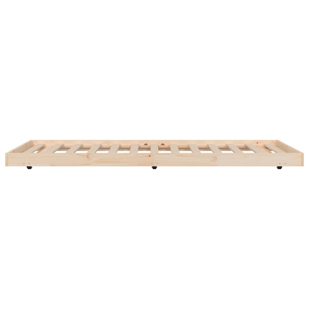 Bed Frame without Mattress 90x200 cm Solid Wood Pine