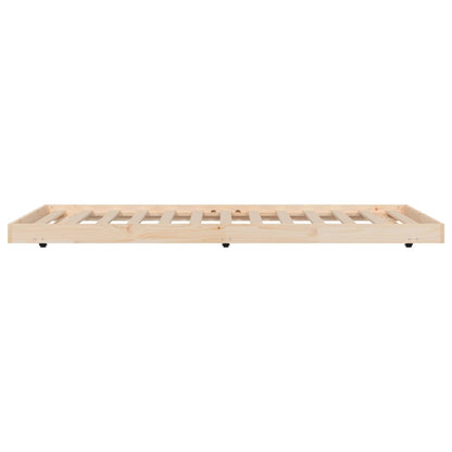 Bed Frame without Mattress 90x200 cm Solid Wood Pine