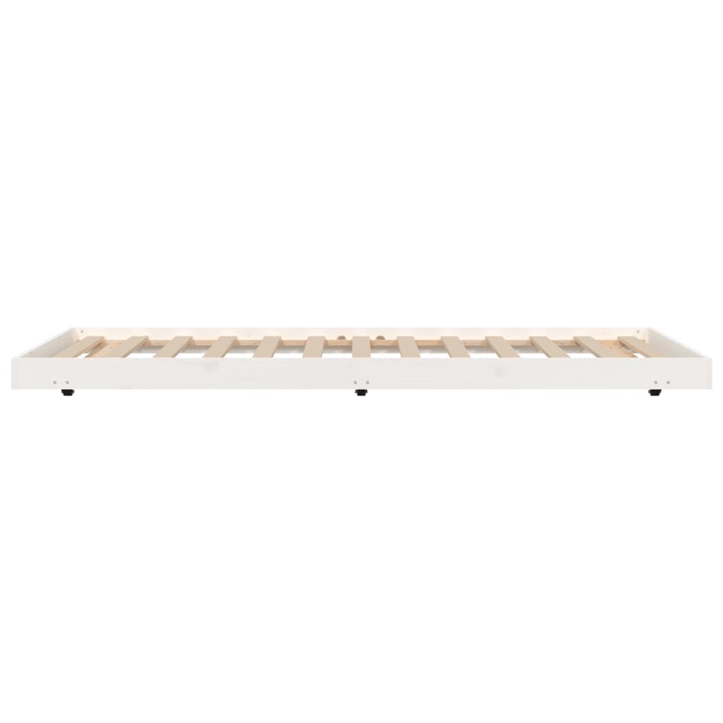 Bed Frame without Mattress White 80x200 cm Solid Wood Pine