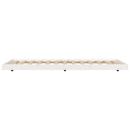 Bed Frame without Mattress White 80x200 cm Solid Wood Pine
