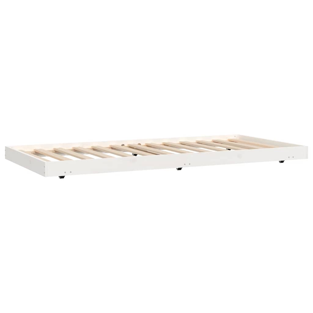 Bed Frame without Mattress White 90x190 cm Single Solid Wood Pine