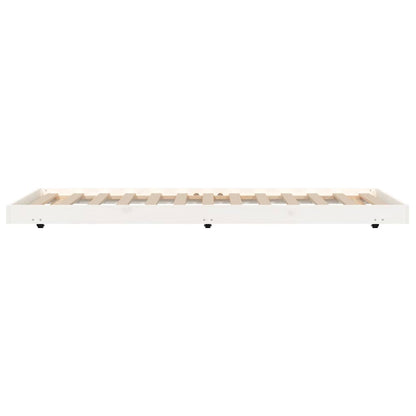 Bed Frame without Mattress White 90x190 cm Single Solid Wood Pine