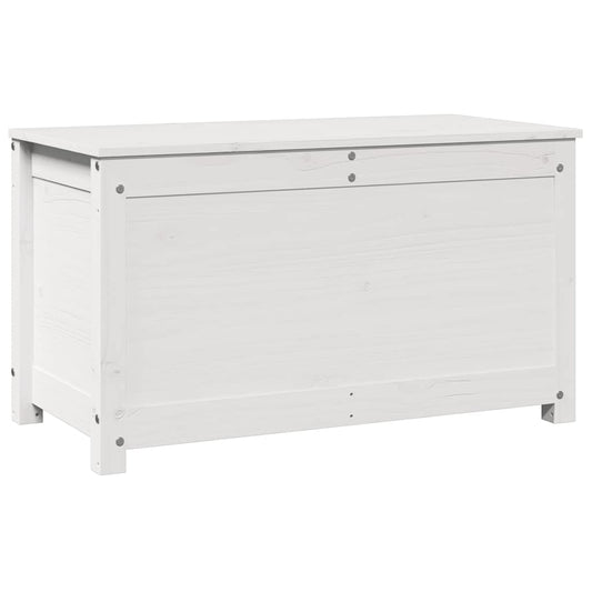 Storage Box White 80x40x45.5 cm Solid Wood Pine