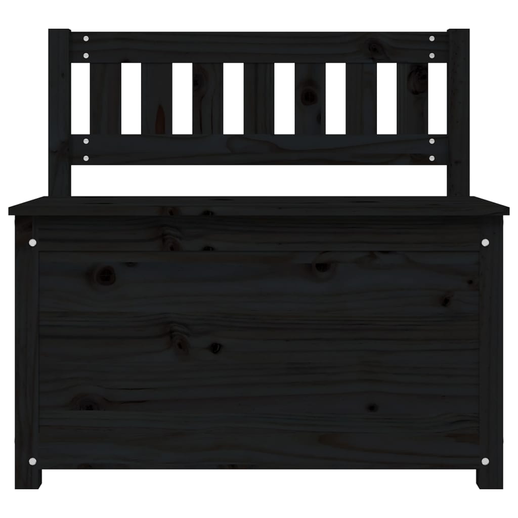 Bench Black 80x41x77 cm Solid Wood Pine