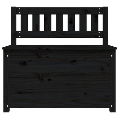 Bench Black 80x41x77 cm Solid Wood Pine