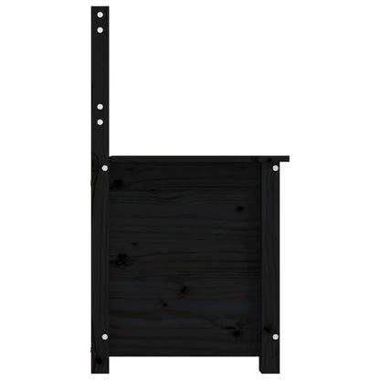 Bench Black 80x41x77 cm Solid Wood Pine