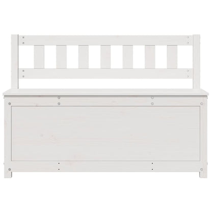 Bench White 110x41x76.5 cm Solid Wood Pine